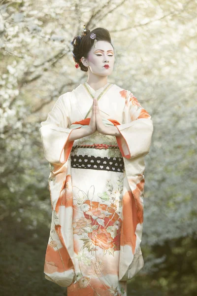 Geisha asleep — Stock Photo, Image