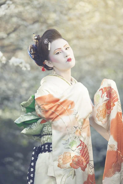 Geisha posiert — Stockfoto