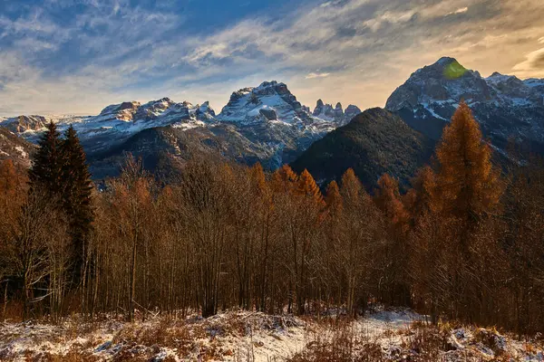 Ski Resort Madonna Campiglio Panoramic Landscape Autumn Time Dolomite Alps — Stock Photo, Image