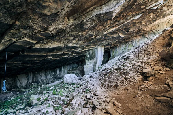 Beautiful Limestone Cave Old Oolitic Stone Quarries Massone Extracted Stone — Stock Photo, Image