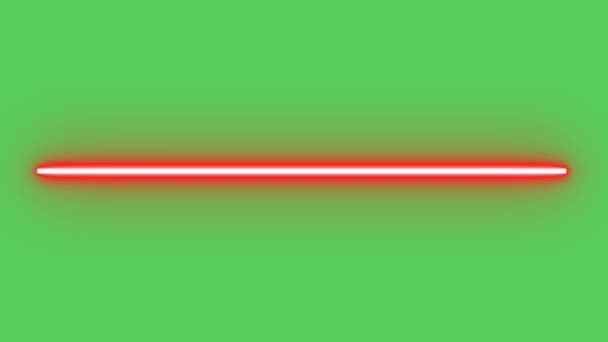 Feixe Luz Laser Vermelho Realista Fundo Verde — Vídeo de Stock