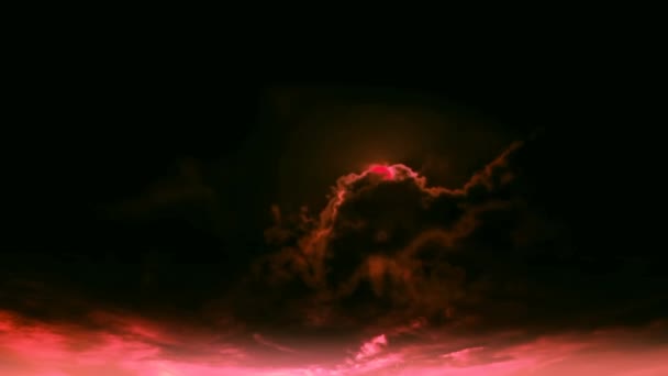 Time Lapse Fantasía Estilo Cielo Negro Con Eclipse Solar Para — Vídeos de Stock