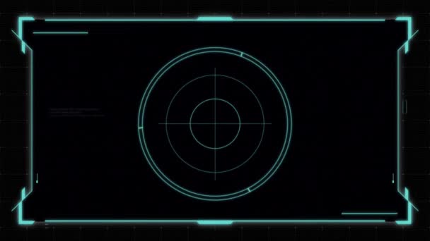 Animation Arctic Circle Scanning Targets Space Texture Black Background — Stock Video