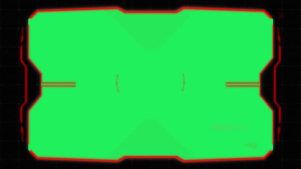 Animation Red Circle Scanning Targets Frame Green Space — Stock Video