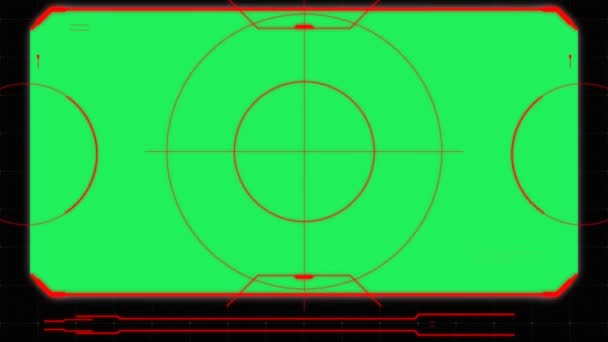 Animatie Rode Cirkel Voor Het Scannen Van Doelen Frame Met — Stockvideo