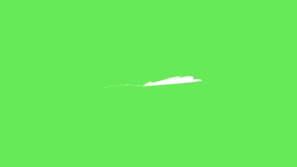Animación Efecto Línea Velocidad Blanca Sobre Fondo Verde — Vídeo de stock
