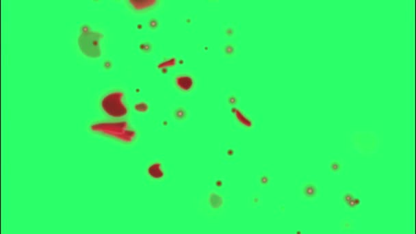 Animatie Rode Bloemblaadjes Vallen Van Boven Naar Beneden Zwarte Achtergrond — Stockvideo