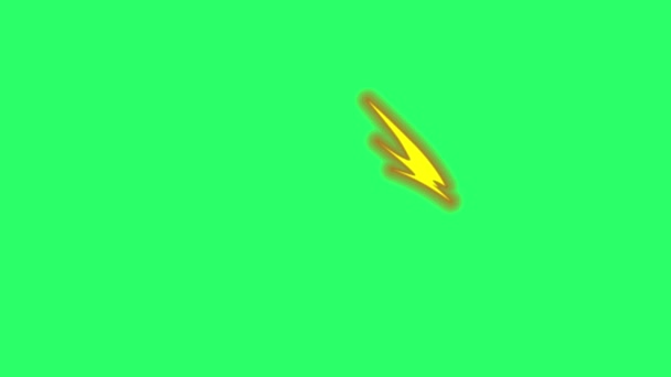 Efectos Luz Naranja Animación Sobre Fondo Verde — Vídeos de Stock