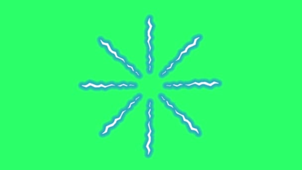 Animation Arktische Lichtform Der Elektrischen Energie Effekte Auf Grünem Hintergrund — Stockvideo