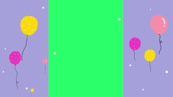 Cadre Coloré Animation Avec Espace Vert Texte Happy Birth Day — Video