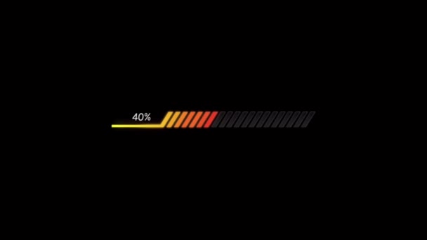 Animation Orangefarbene Ladebalke Auf Schwarzem Hintergrund — Stockvideo