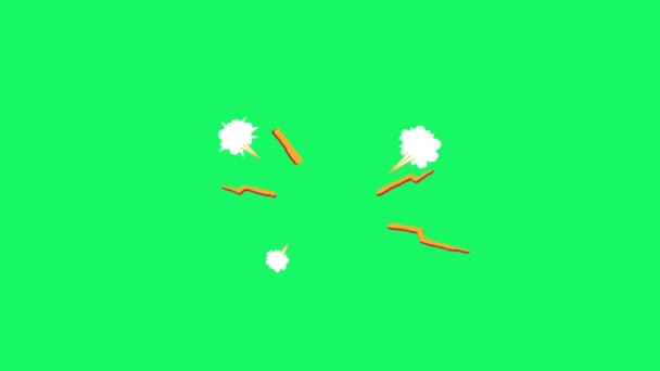 Animation Skrämd Symbol Effekt Grön Bakgrund — Stockvideo