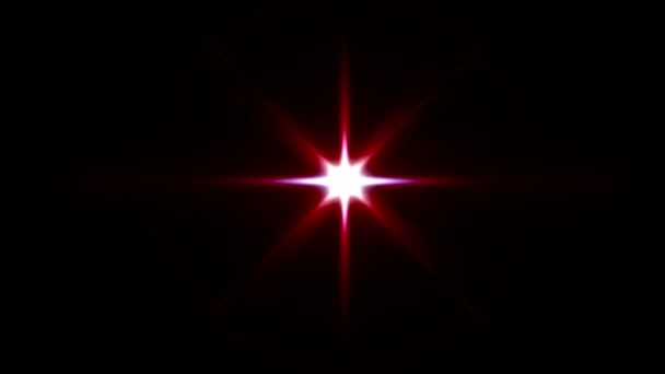 现实的红光在黑色背景上闪耀 — 图库视频影像
