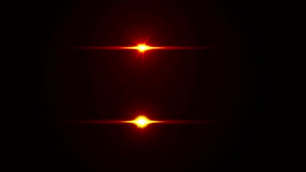 Luci Rosse Realistiche Lente Brillare Sfondo Nero — Video Stock