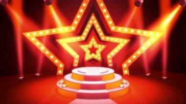 Realistic light beam shines on the stage.