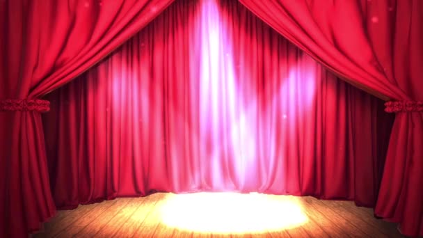 现实的白光照射在红色舞台上 — 图库视频影像