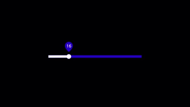 Animatie Blauwe Laad Balk Zwarte Achtergrond — Stockvideo