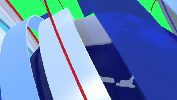 Cuadro Azul Animación Con Espacio Verde Para Cobertura Noticias Vivo — Vídeos de Stock