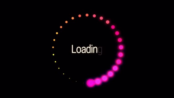 Animation Red Loading Circle Black Background — Stock Video ©  re_sanmuang@ #480805628