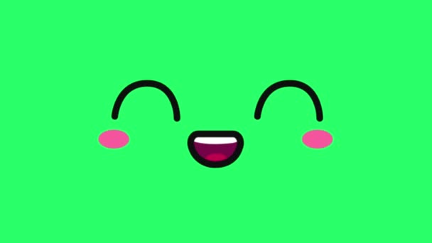 Animation Face Mark Have Secret Green Background — Stock Video