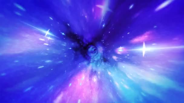 Animation Blaue Geschwindigkeitslinien Weltraum — Stockvideo