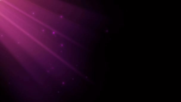 Fuga Luz Solar Púrpura Realista Sobre Fondo Negro — Vídeo de stock