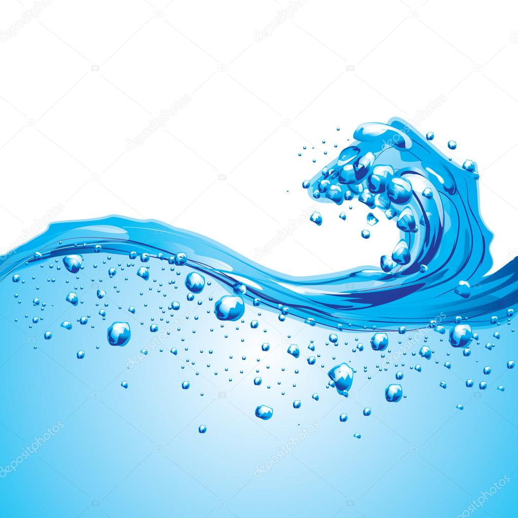 Vector Water Wave Splash Stock Vector by ©JessJagmin 53995067