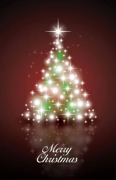 Verlichte kerstboom — Stockvector