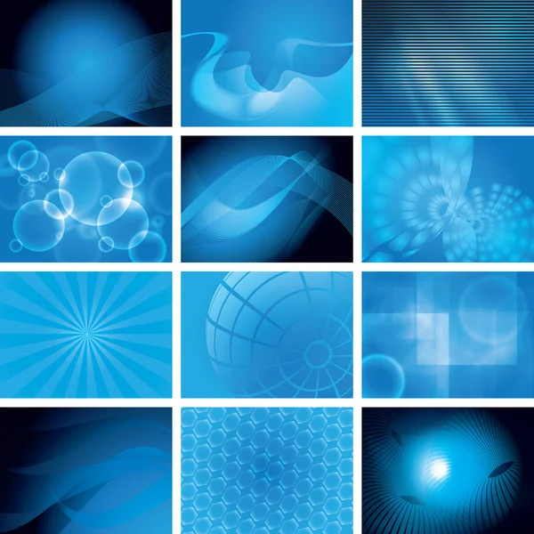 Blue Abstract Background Collection — Stock Vector