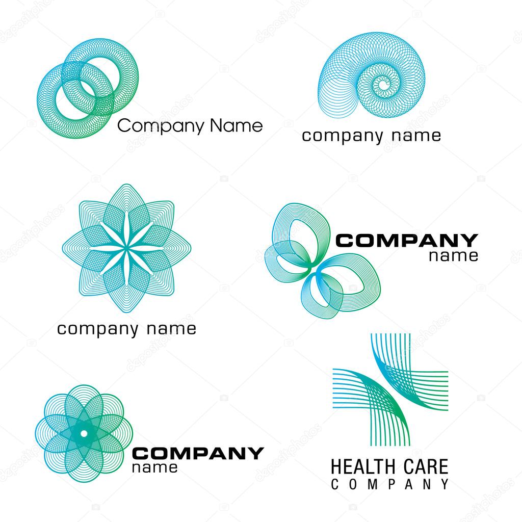Add an abstract emblem to your logo with these wireframe-style designs.