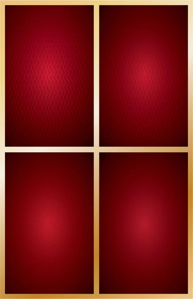 Set of Red and Gold Backgrounds — Stock Vector