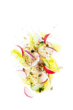 Fresh spring salad - modern artistic composition