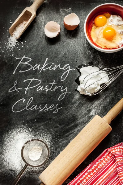 Baking and pastry classes - poster design — Stockfoto