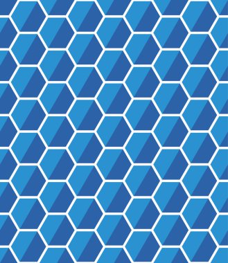 Mavi sorunsuz altıgen tarzı