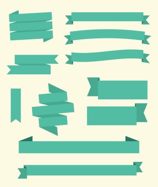 Düz tasarım afiş kümesi