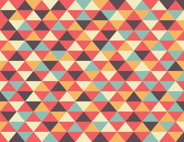 Retro geometrik desen