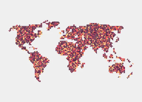 Esquema del mapa mundial — Vector de stock