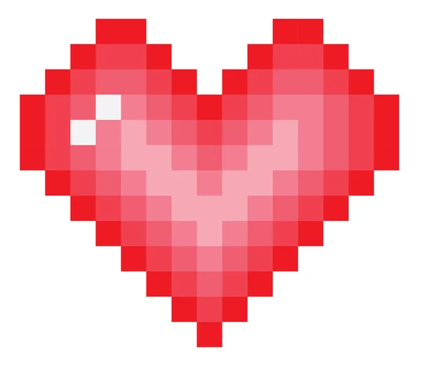 Heart Pixel Icon — Stock Vector