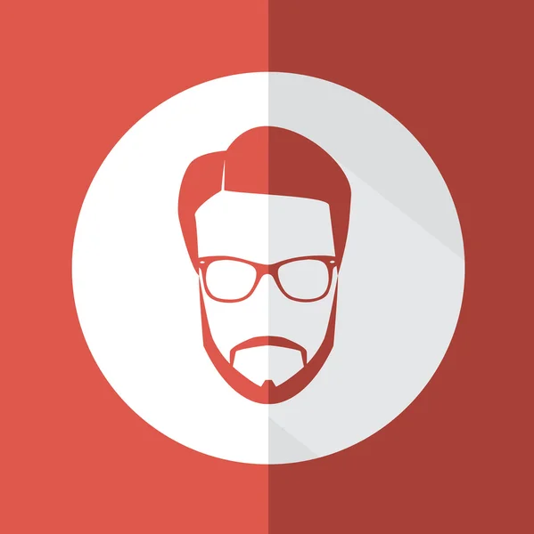 Man with beard and glasses — Stock Vector