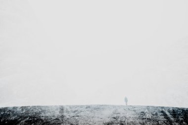 Çift pozlama soyut manzara arka plan