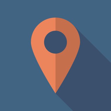 Düz tasarım harita işareti