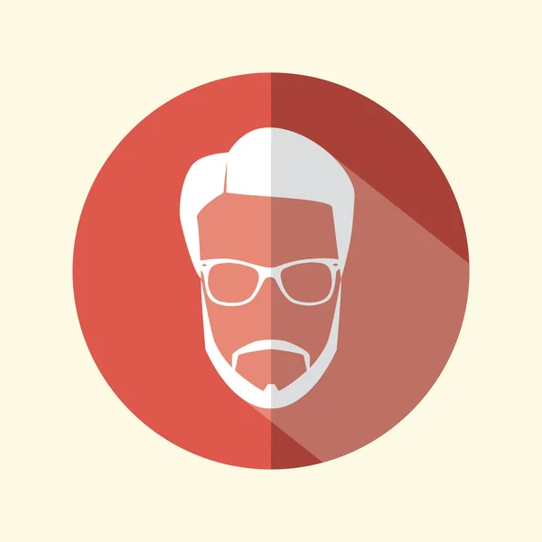 Man with beard and glasses avatar — Stock Vector