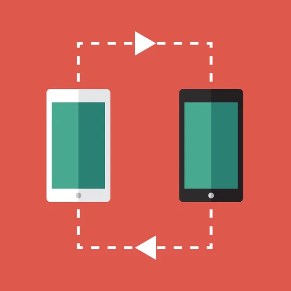 İki mobil cihazlar — Stok Vektör