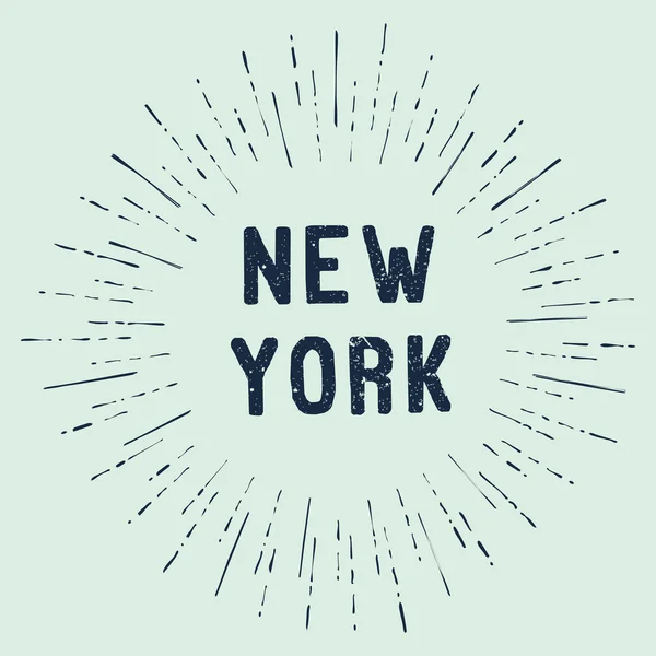 Hand dras stil New York typ — Stock vektor