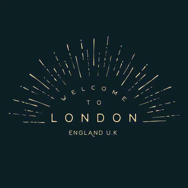 Un style rétro Bienvenue à Londres badge texte — Image vectorielle