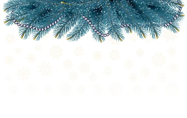 Christmas background with  branches of tree. Vector. — Stock Vector