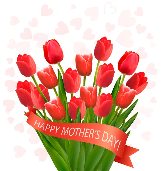 Holiday mother\'s day background with bouquet of colorful flowers