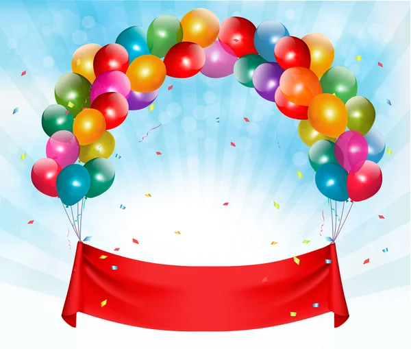 Happy birthday banner background. Vector. — Stock Vector