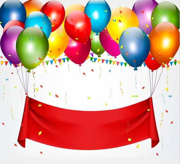 Feliz aniversário banner fundo. Vetor . — Vetor de Stock