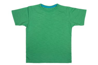 Beyaz arka plan üzerinde izole yeşil T - shirt